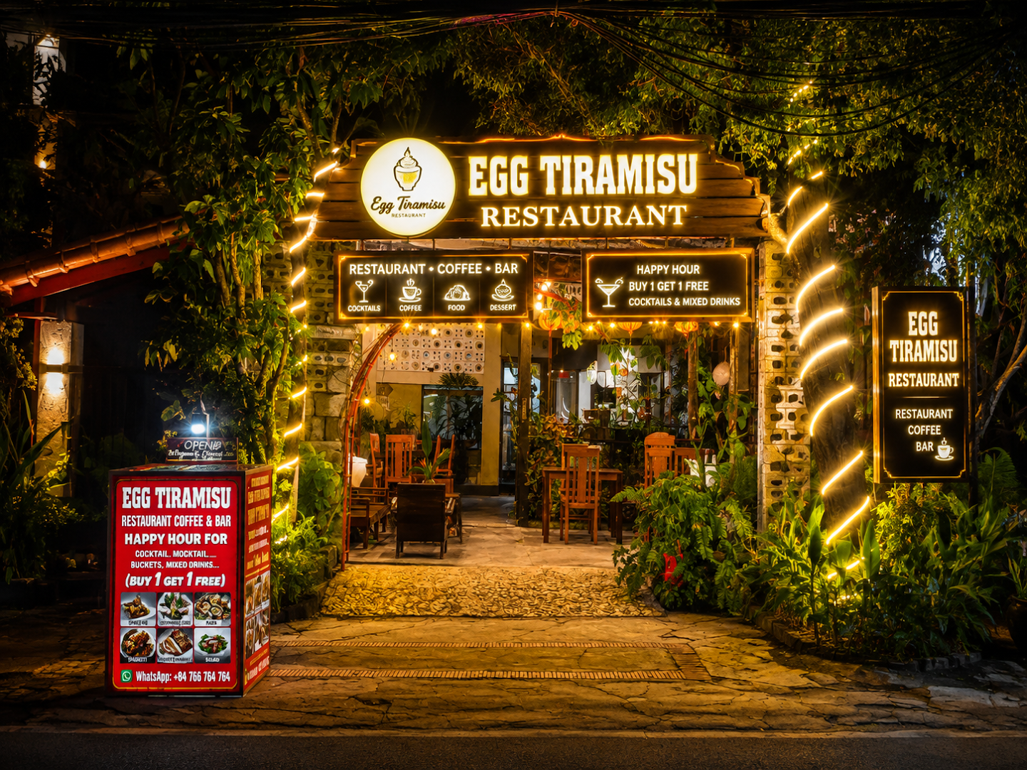 Egg Tiramisu Restaurant, Coffee, Goguma Latte and Bar